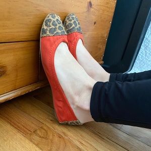 💜💜 Lucky Brand | Size: 7.5 |Orange&Cheetah Flats